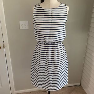 NWT J Crew Factory Striped Fit and Flare Dress, Sz 4